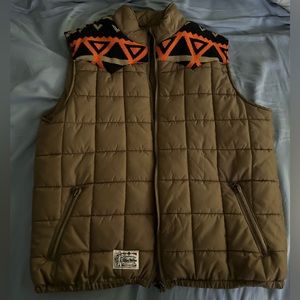 LRG Lifted Research Group Father Nature Mens Puffer Vest XL